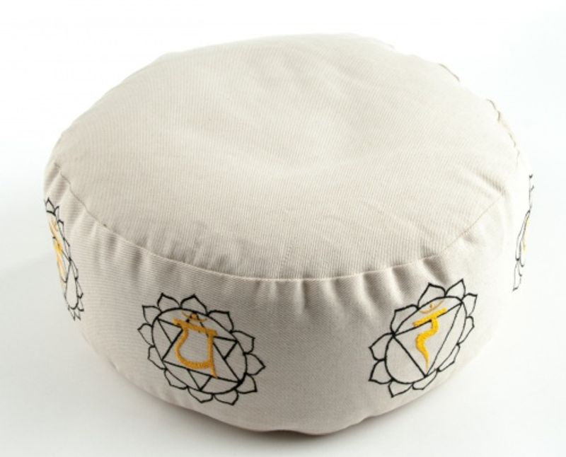 7 Chakra Meditation Cushion with buckwheat filled 35 cm