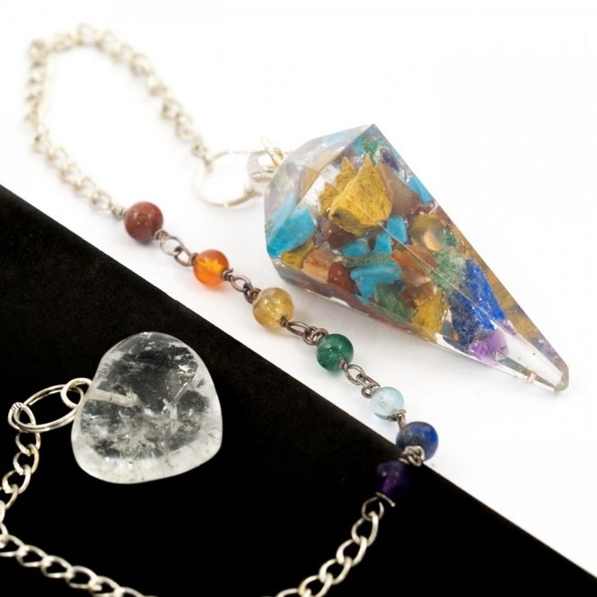 Hovedbilde Orgonite pendel - Rainbow  ...