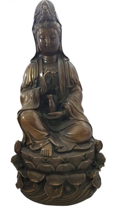 Hovedbilde Kuan Yin messing height 25 cm