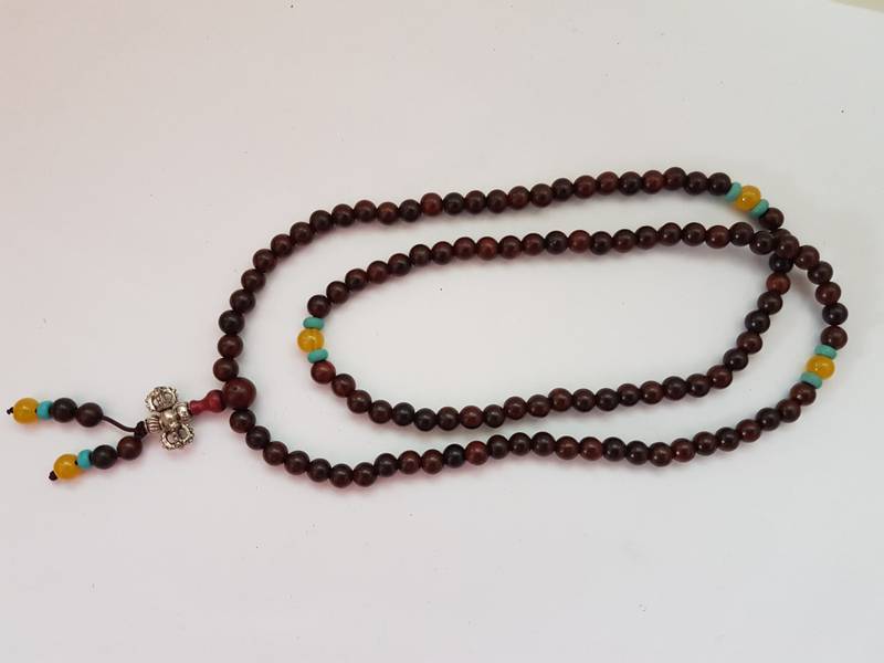 Mala Rosentre - Mala Rosewood 108 beads with decoration beads 6m
