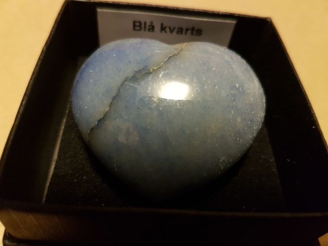 Hovedbilde Krystallhjerte stort - Blå ...