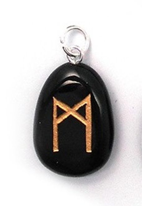 Hovedbilde Runesmykke Obsidian - Madr