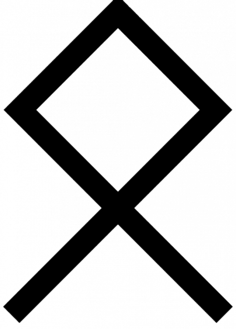 Hovedbilde Runesmykke Obsidian - Odal