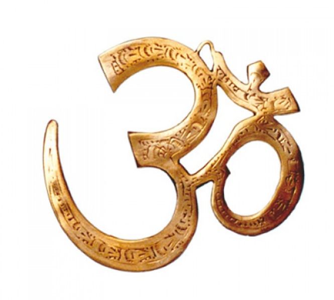 Hovedbilde Om - Wall Symbol, brass, 8 cm