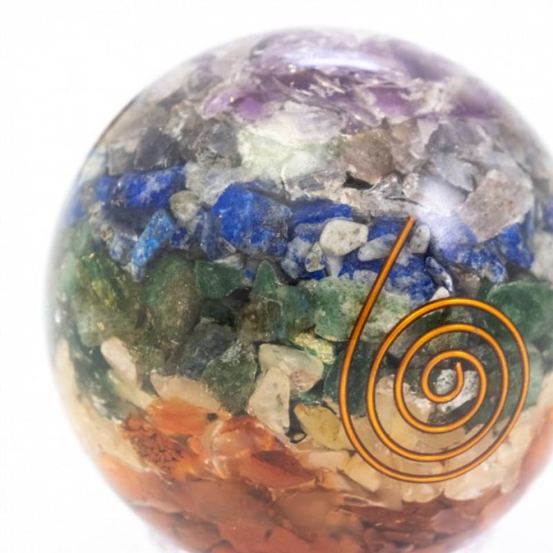 Orgonite kule - Chakra Orgone Sphere with Reiki Symbol